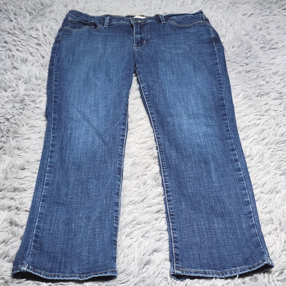 Levis Jeans Womens 14M 14 Medium Classic Straight Blue Denim Denim Stretch 32x30
